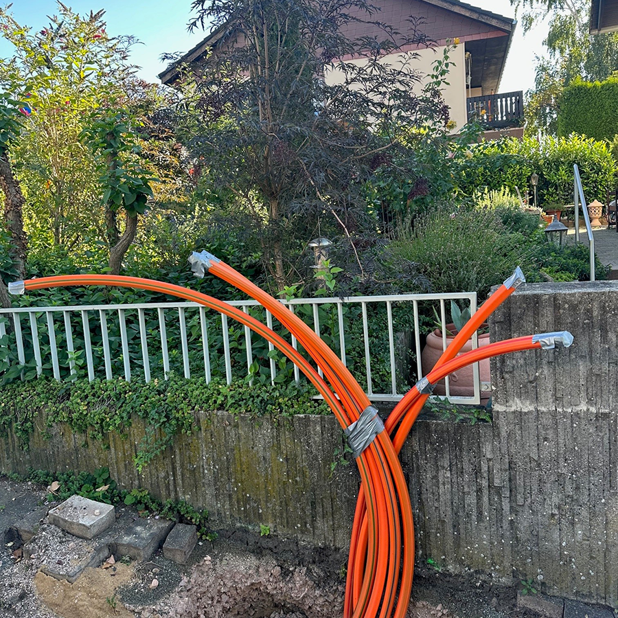 Vitronet Case Study Microduct 22s pipe being installed on a runway at cork airport in ireland