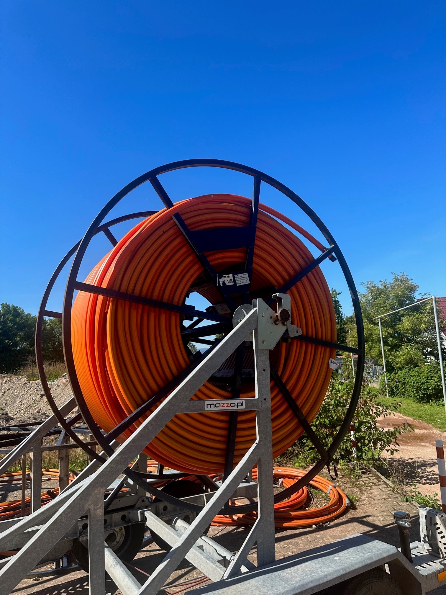 Vitronet Case Study Microduct 33 diggers installing pipework at the side of the runway at cork airport in ireland